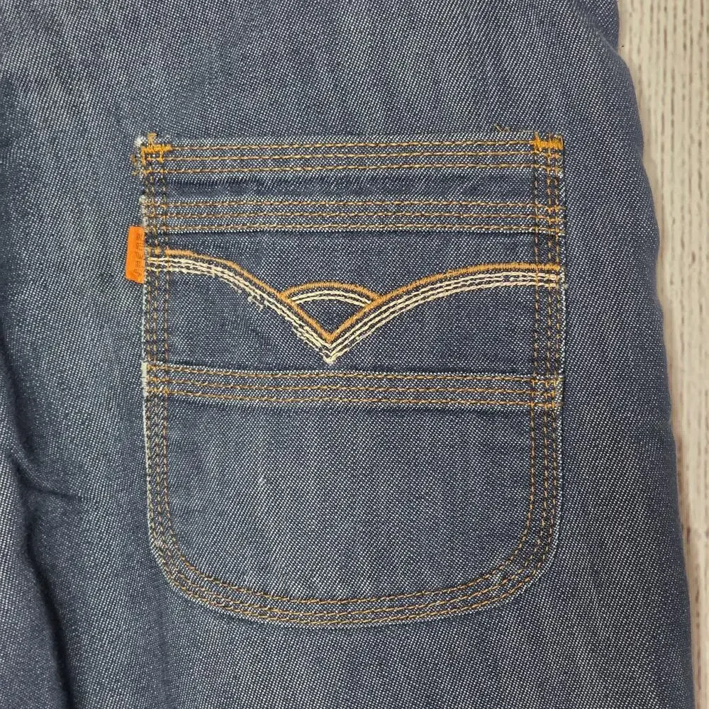 Vintage Levi’s For Men Orange Tab Jeans 34x29 Dark Wash Straight Leg Distressed